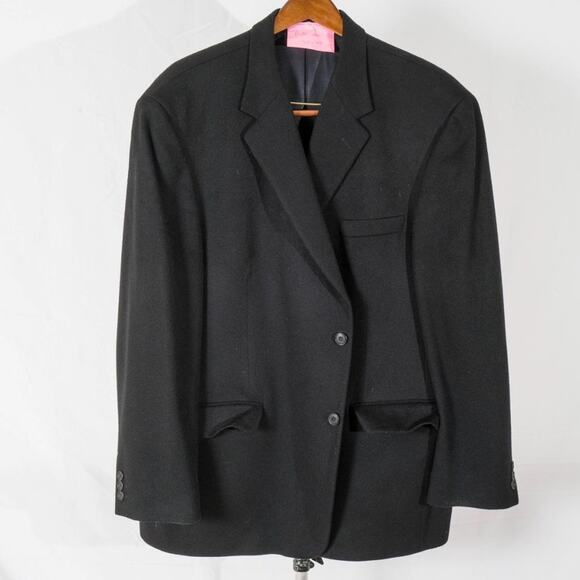 Pronto Uomo Jacket Black 100% Cashmere Sport Coat Blazer Platinum